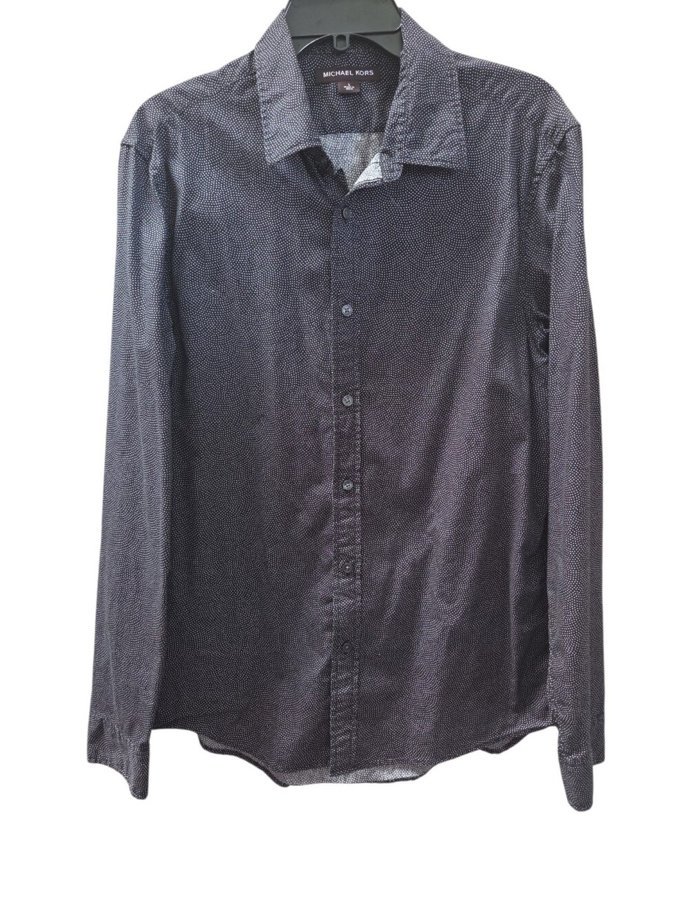 Michael Kors Men's Dark Navy Microdot Dress Shirt